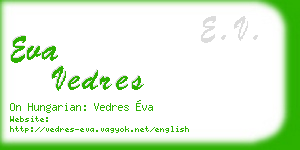 eva vedres business card